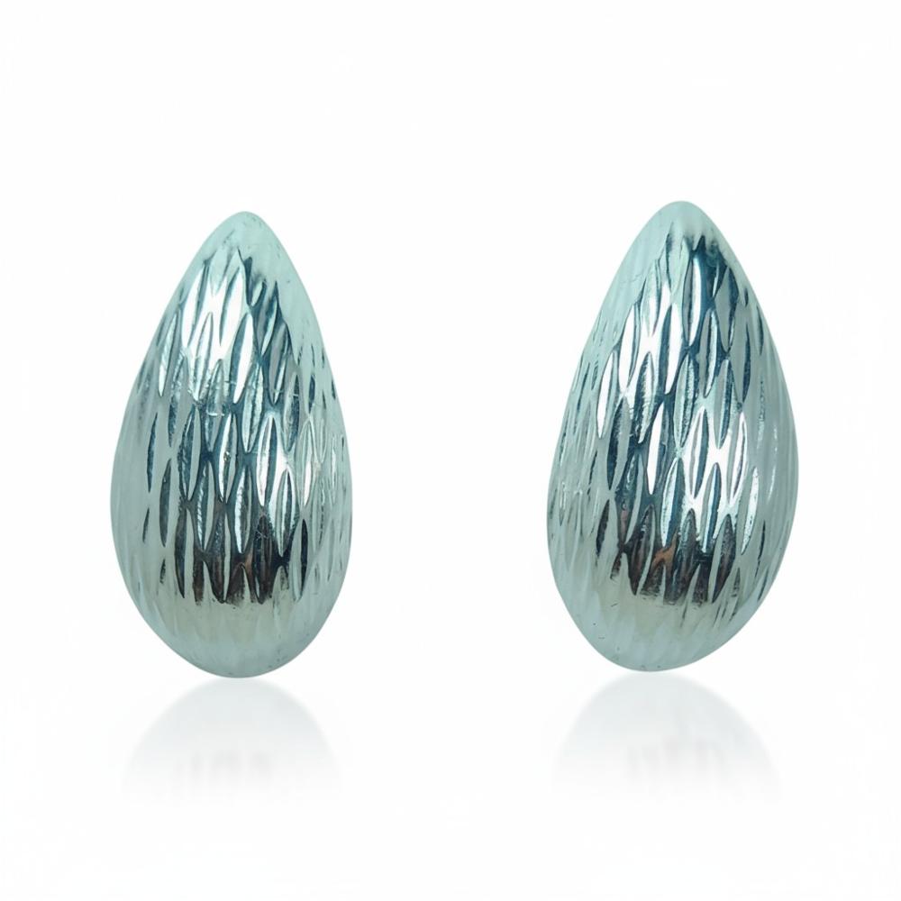 ARETE DE PLATA GOTA GRANDE CON DISEÑO