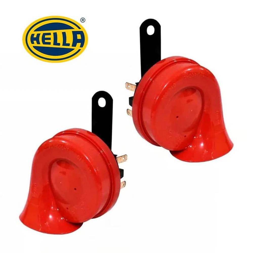 Claxon Hella Caracol Rojo 12V
