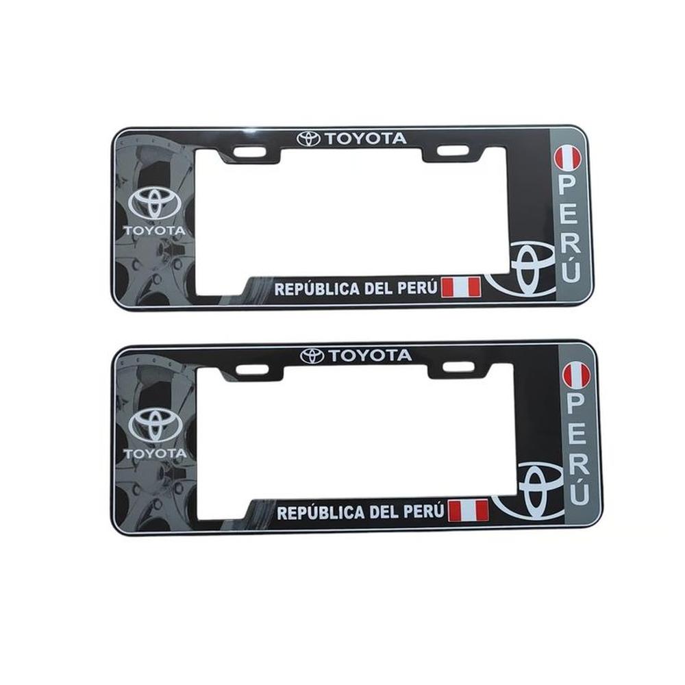 Porta Placa Modelo Europeo Toyota Perú Universal Negro