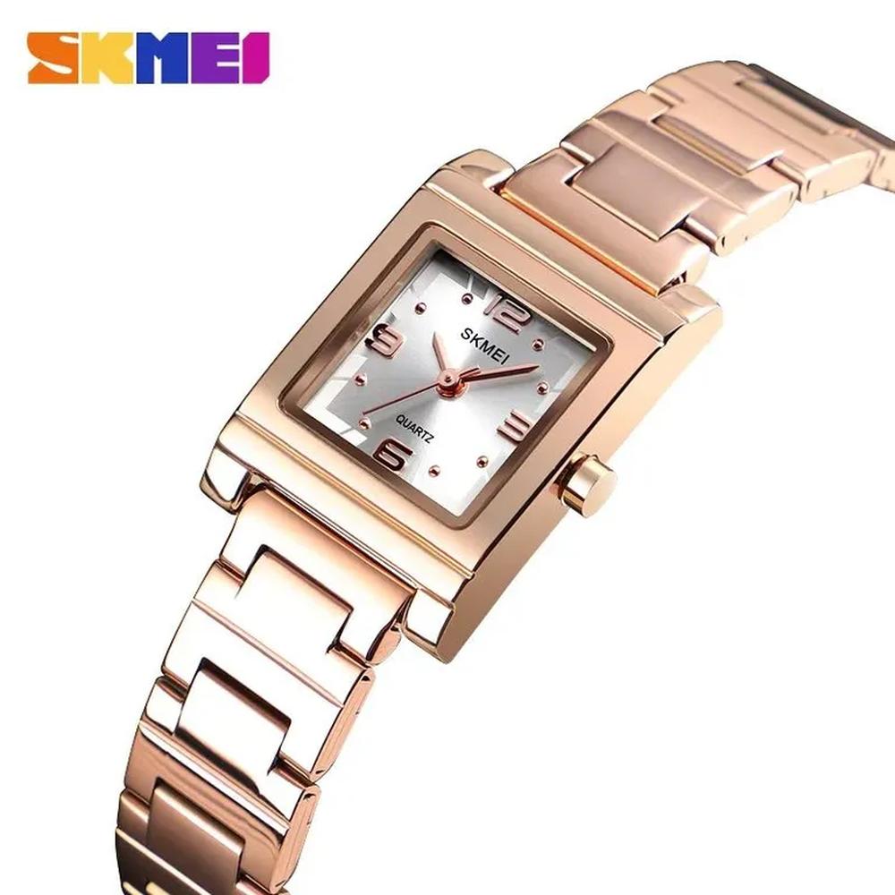 RELOJ SKMEI 1388 ORO ROSA CORREA ACERO PARA MUJER