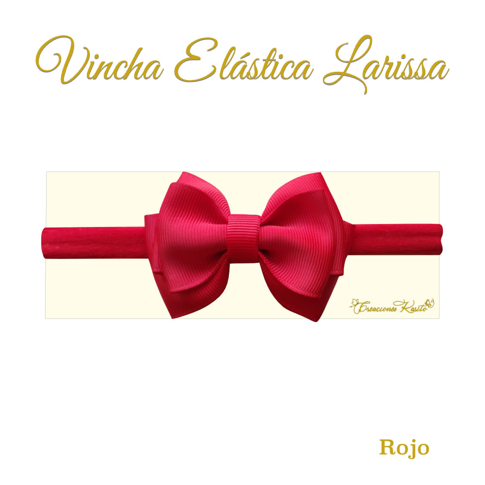 Vincha para bebé modelo Larissa color rojo - Creaciones Karito