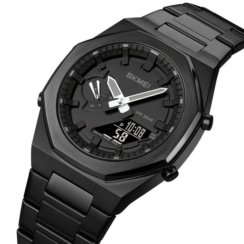 Reloj Skmei 1816 Negro Hora Mundial Dual.
