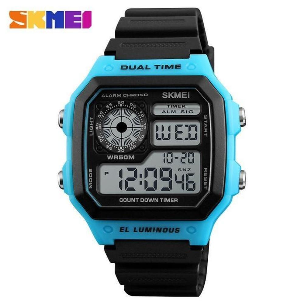 Reloj Skmei 1299 Azul Correa negra.