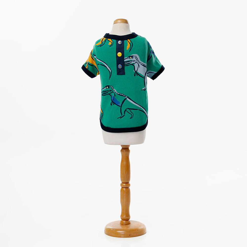 Polo Estampado Animale Pets Dinosaurios Verde T0