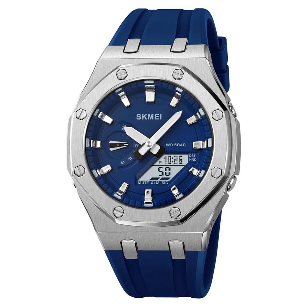 Reloj Skmei 2243 AZUL Correa Silicona Hora Mundial.
