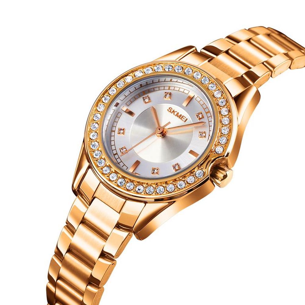 RELOJ SKMEI 1534 DORADO CORREA ACERO PARA MUJER