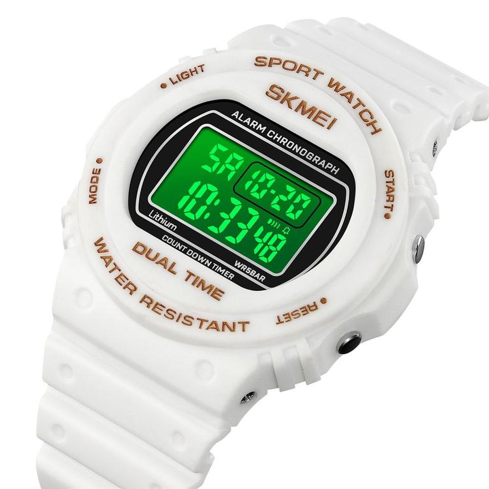 Reloj Skmei 1776 blanco Correa Silicona.