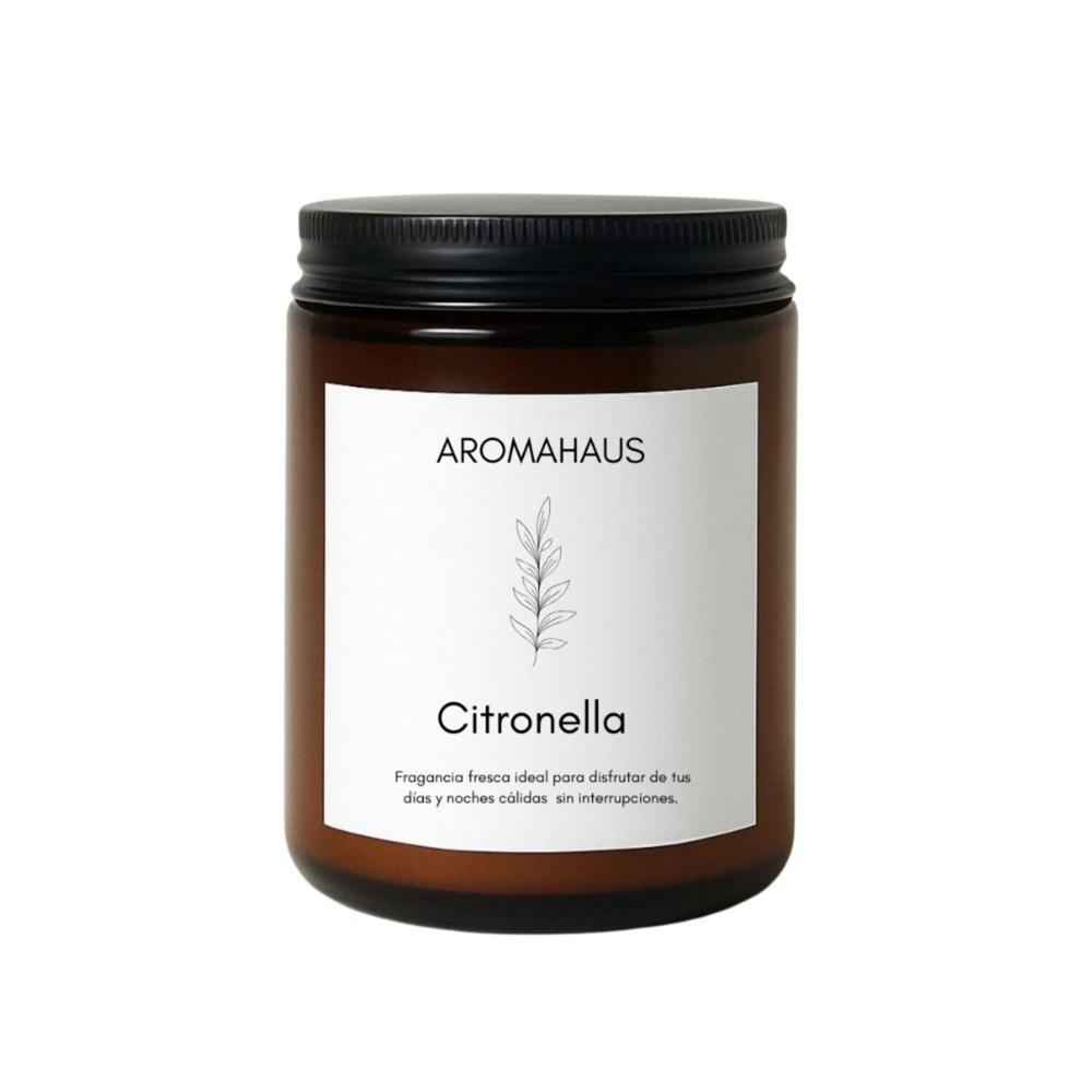 Vela de Citronella Aromahaus 200 gramos ambar