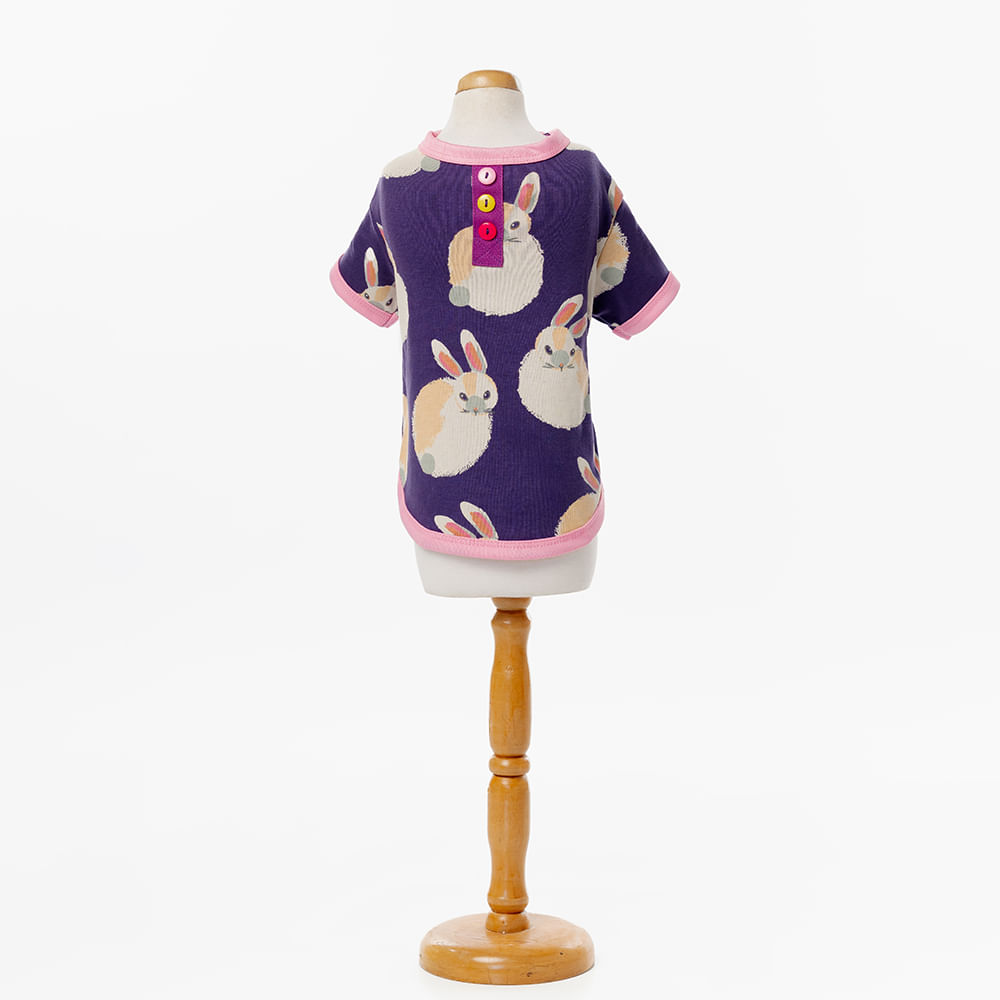 Polo Animale Pets Estampado Conejos Morado T1