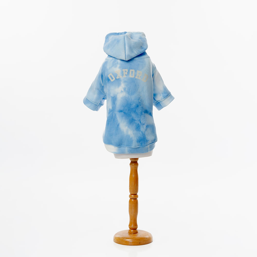 Polera con Capucha Animale Pets Tie Dye Celeste T0