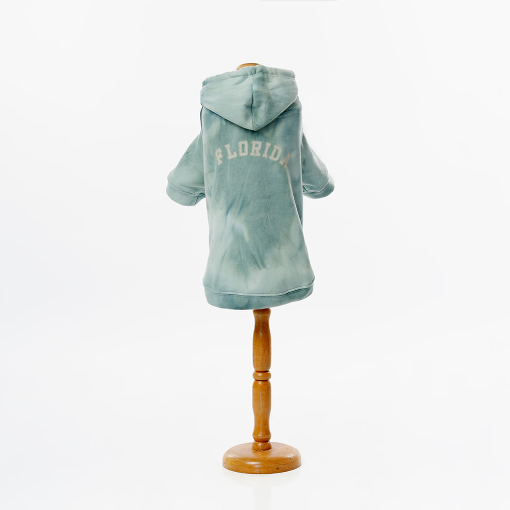 Polera con Capucha Animale Pets Tie Dye Verde T0