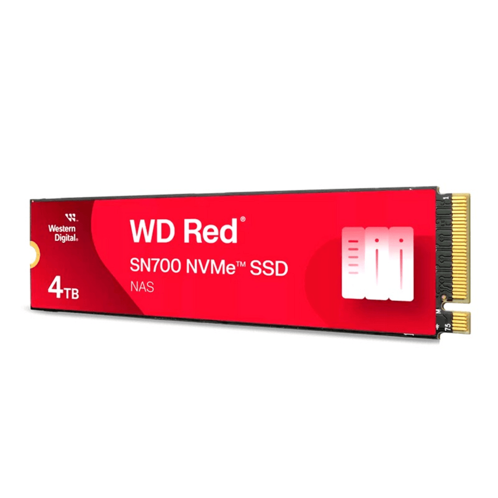 Unidad en estado sólido WESTERN DIGITAL SN700 4TB M.2 2280 D5-M NVMe 8Gb/s, Rojo