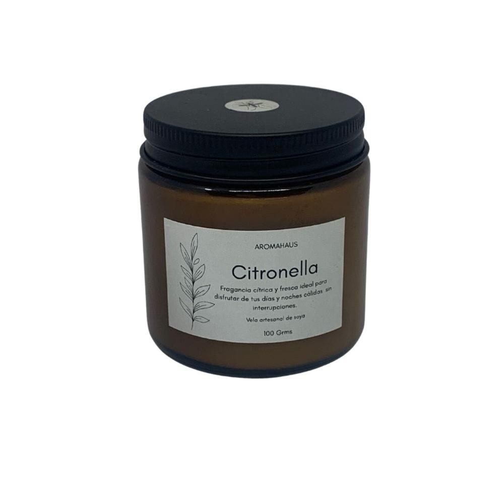 Vela de Citronella Aromahaus 100 gramos ambar