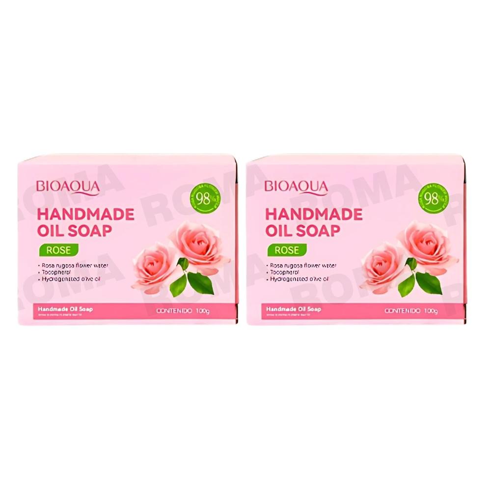 PACK 2 JABÓN EN BARRA DE ROSAS BIOAQUA 100G