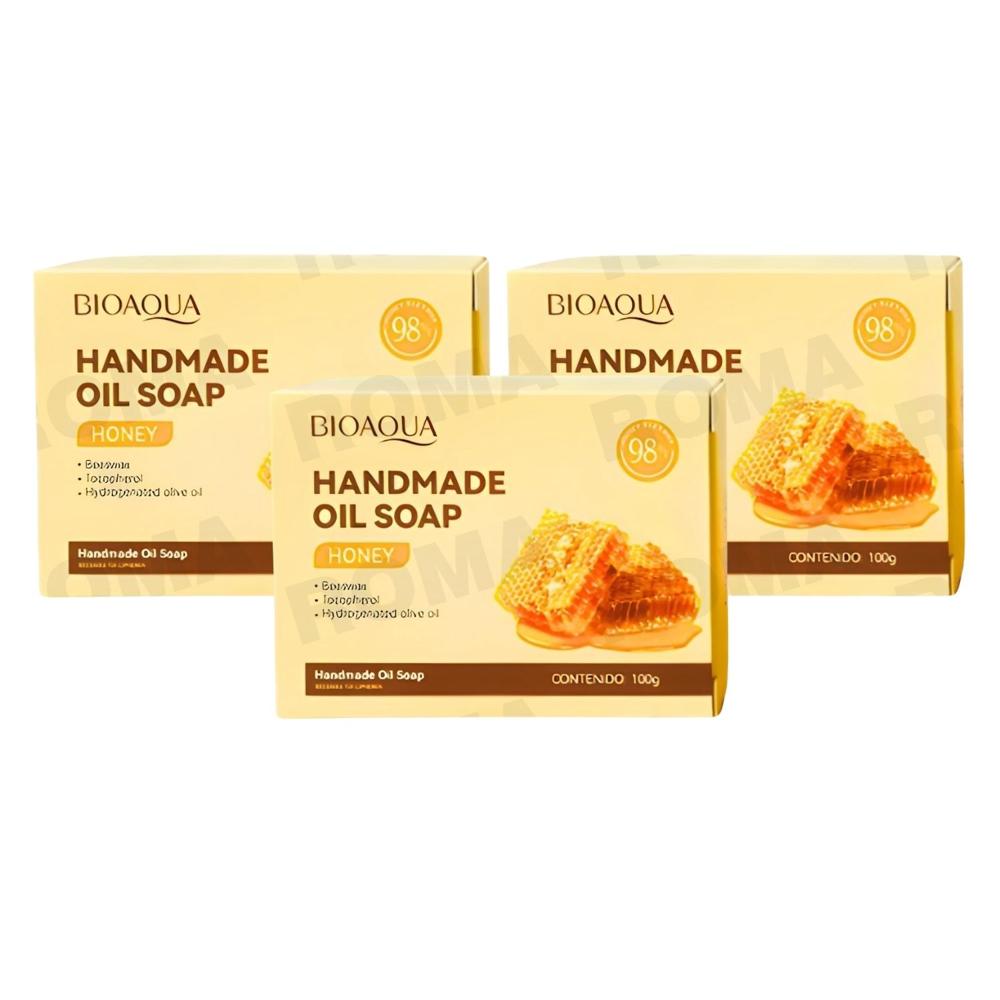 PACK 3 JABÓN EN BARRA DE MIEL BIOAQUA 100G