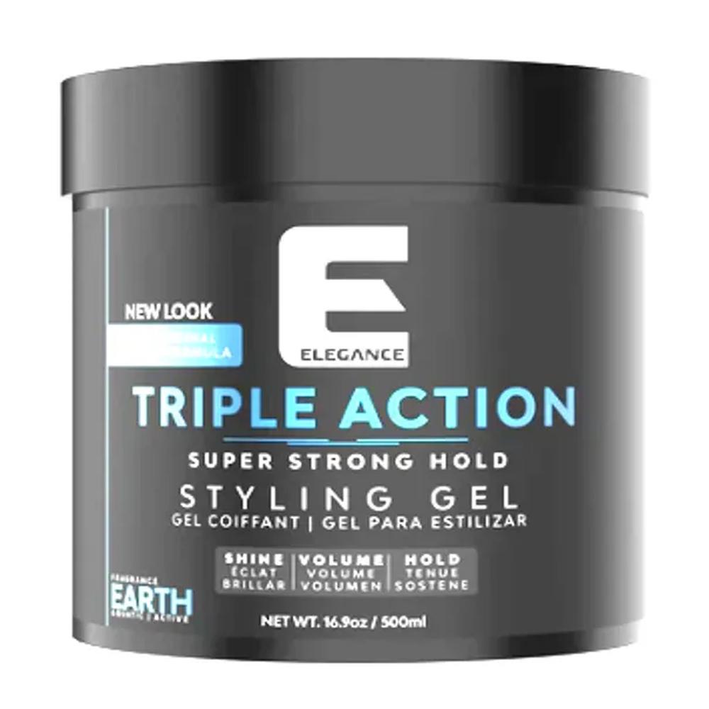 Elegance Gel Triple Action Earth Azul 500ml Gel para el Cabello