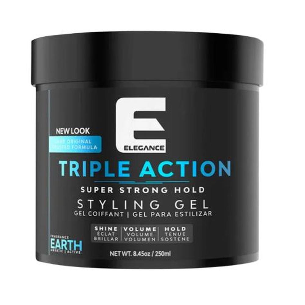 Elegance Gel Triple Action Earth Azul 250ml  Gel para el Cabello