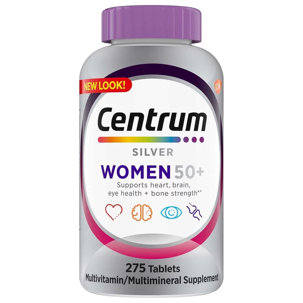 Multivitaminico Centrum 50+ Silver Mujer x 275 Tabletas