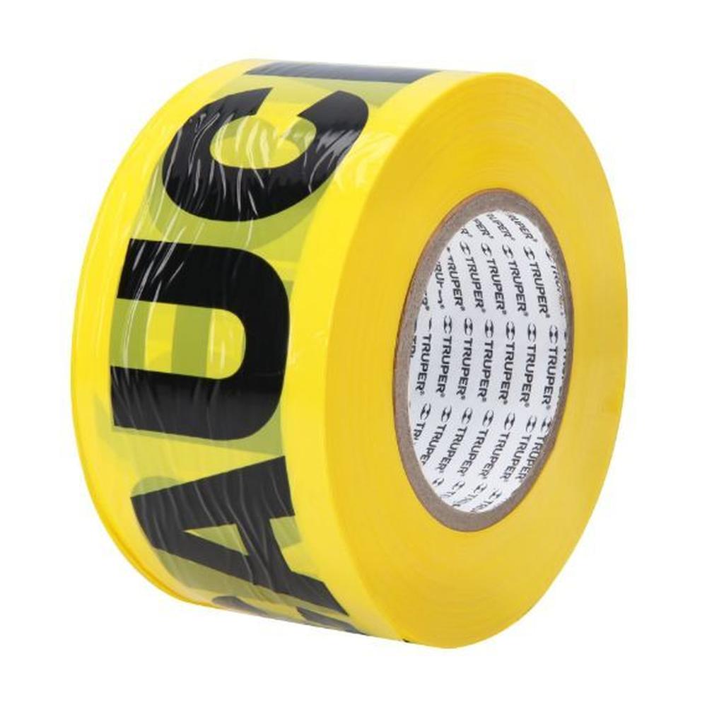 Rollo de 305 m de cinta de seguridad "peligro" truper 12585
