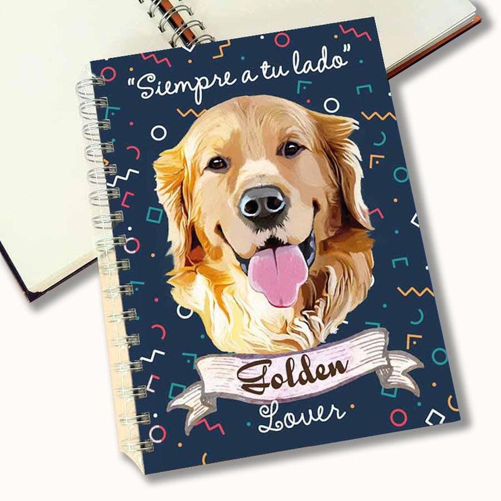 Cuaderno A5 - Qala Diseño - Perro Golden Retriever