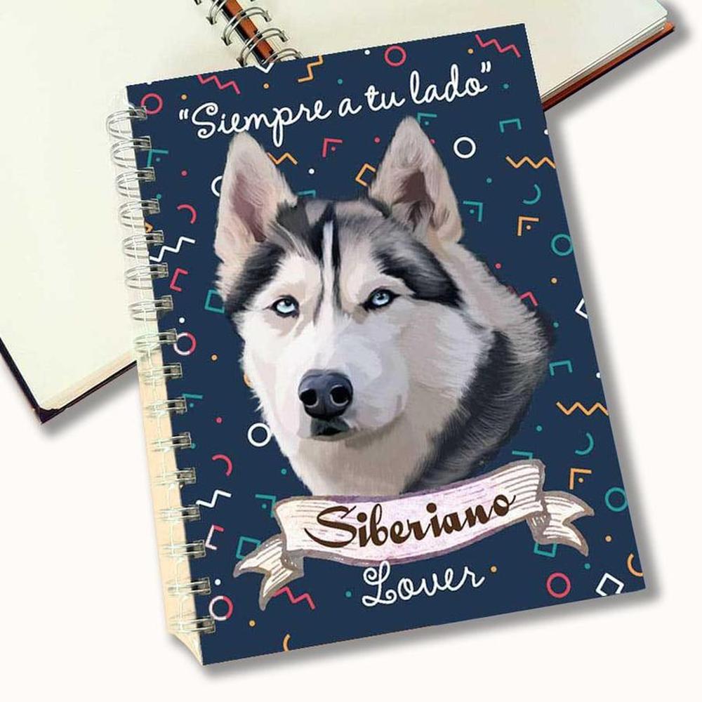 Cuaderno A5 - Qala Diseño - Perro Siberiano Cuaderno A5 - Qala Diseño - Perro Siberiano