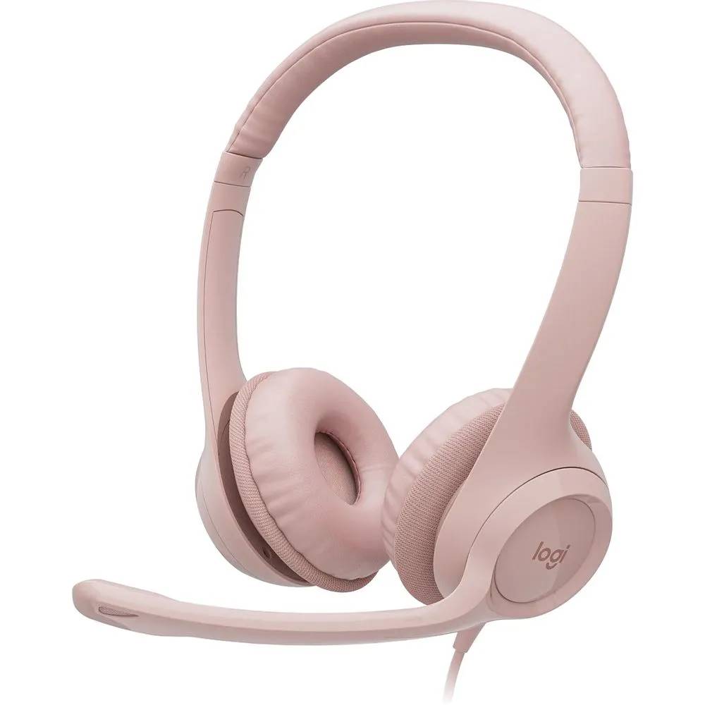 Audífono Con Micrófono Logitech H390 Usb Cancelación De Ruido Rosa Audífono Con Micrófono Logitech H390 Usb Cancelación De Ruido Rosa