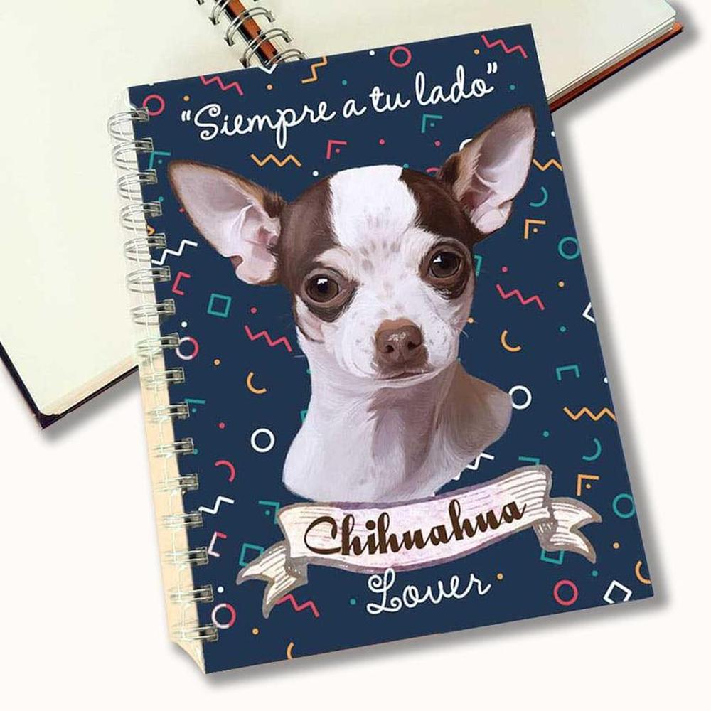 Cuaderno A5 - Qala Diseño - Perro Chihuahua Blanco Cuaderno A5 - Qala Diseño - Perro Chihuahua Blanco