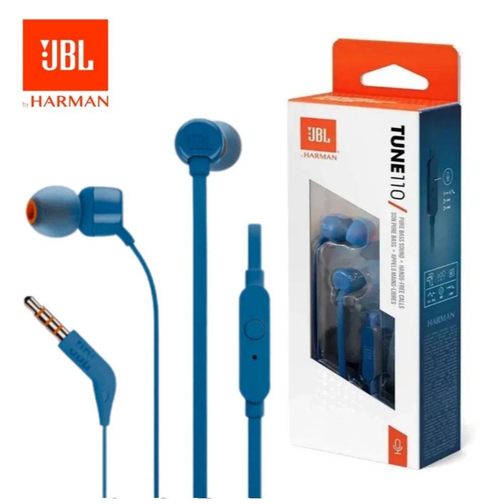 Audífono JBL TUNE 110 Micrófono Conector 3.5mm Azul