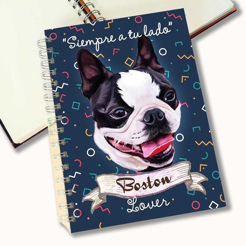 Cuaderno A5 - Qala Diseño - Perro Boston Terrier Cuaderno A5 - Qala Diseño - Perro Boston Terrier