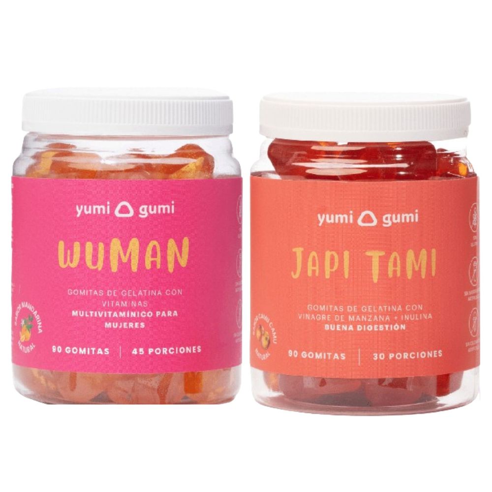 Pack Wuman + Japi Tami Gomitas Yumi Gumi 90 Und Camu Camu Pack Wuman + Japi Tami Gomitas Yumi Gumi 90 Und Camu Camu