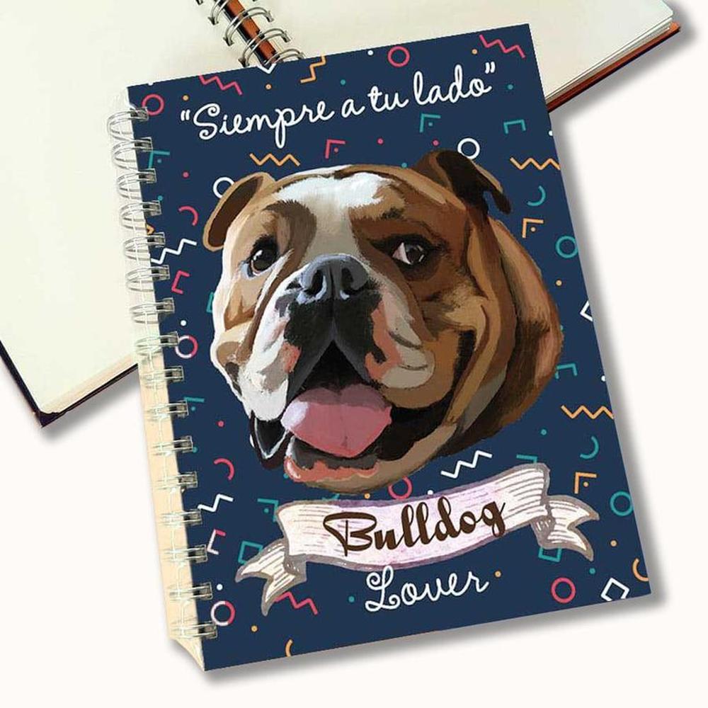 Cuaderno A5 - Qala Diseño - Perro Bulldog inglés Cuaderno A5 - Qala Diseño - Perro Bulldog inglés