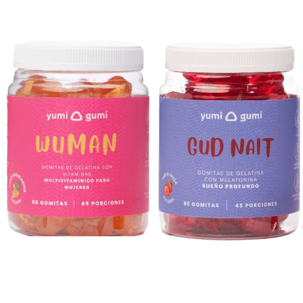 Pack Wuman + Gud Nait Gomitas Yumi Gumi 90 Und Fresa Pack Wuman + Gud Nait Gomitas Yumi Gumi 90 Und Fresa