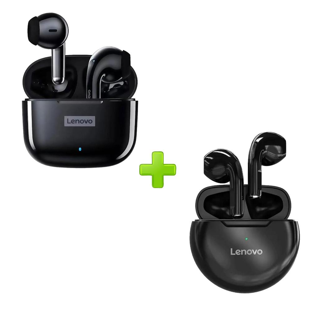 Combo Audífonos Lenovo LP40 Pro Negro + Audífonos HT38 Negro