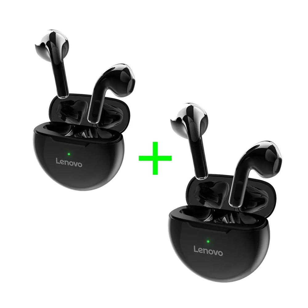 Audífonos Inalámbricos Lenovo Ht38 Negro Pack x2 BT 5.0