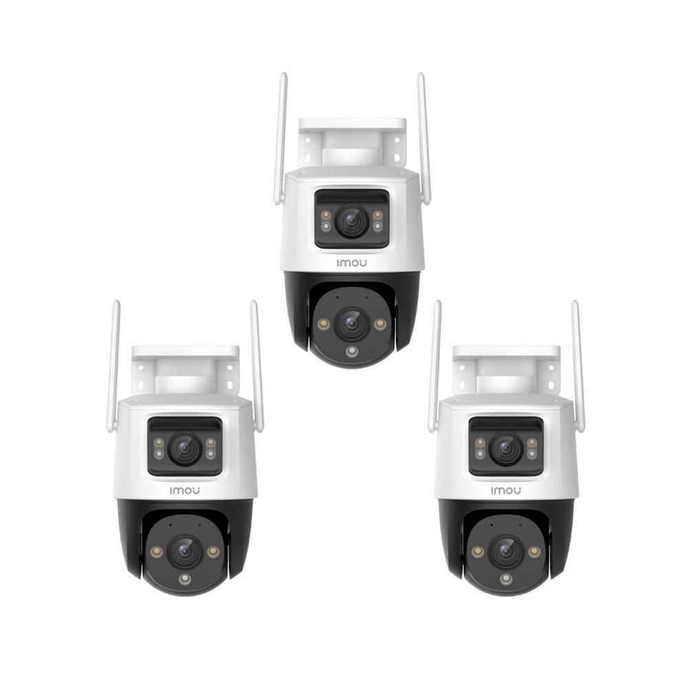 Kit 3 Cámara de Seguridad WiFi Imou Cruiser Dual 10MP 360° Exterior Visión Nocturna Color
