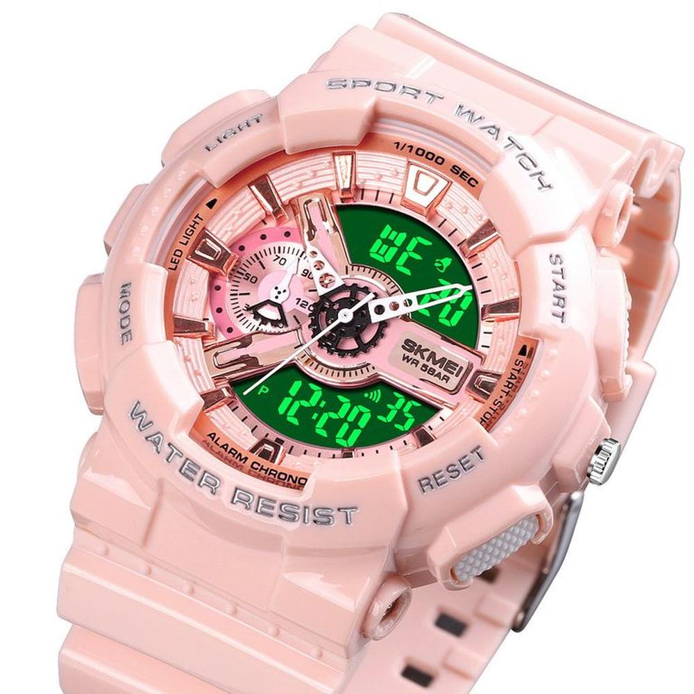 Reloj Skmei 1688 Rosado Correa Silicona.