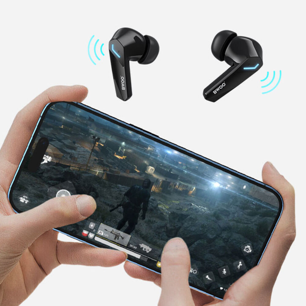 AURICULARES INALAMBRICOS GAMER ENC BT V5.3 IOS Y ANDROID BW92-BK BWOO