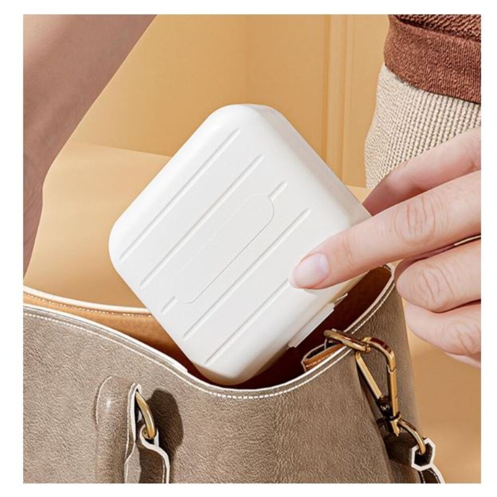 PASTILLERO PORTATIL PARA VIAJE - BLANCO