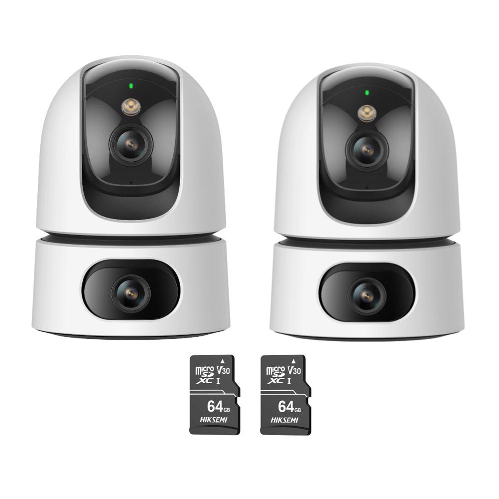 Kit de 2 Cámara Seguridad Wifi Imou Ranger Dual 5MP + Micro SD 64GB Interior Audio 2vias