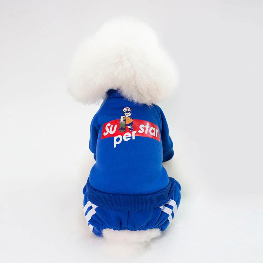 ENTERIZO POLAR DEPORTIVO AZUL MASCOTA PERRO GATO - TALLA S
