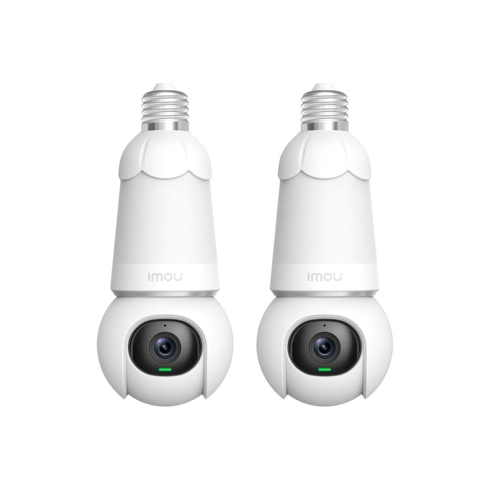 Kit 2 Cámaras de Seguridad WiFi Imou Bulb 2K 3MP Tipo Foco PT 360° Visión Nocturna