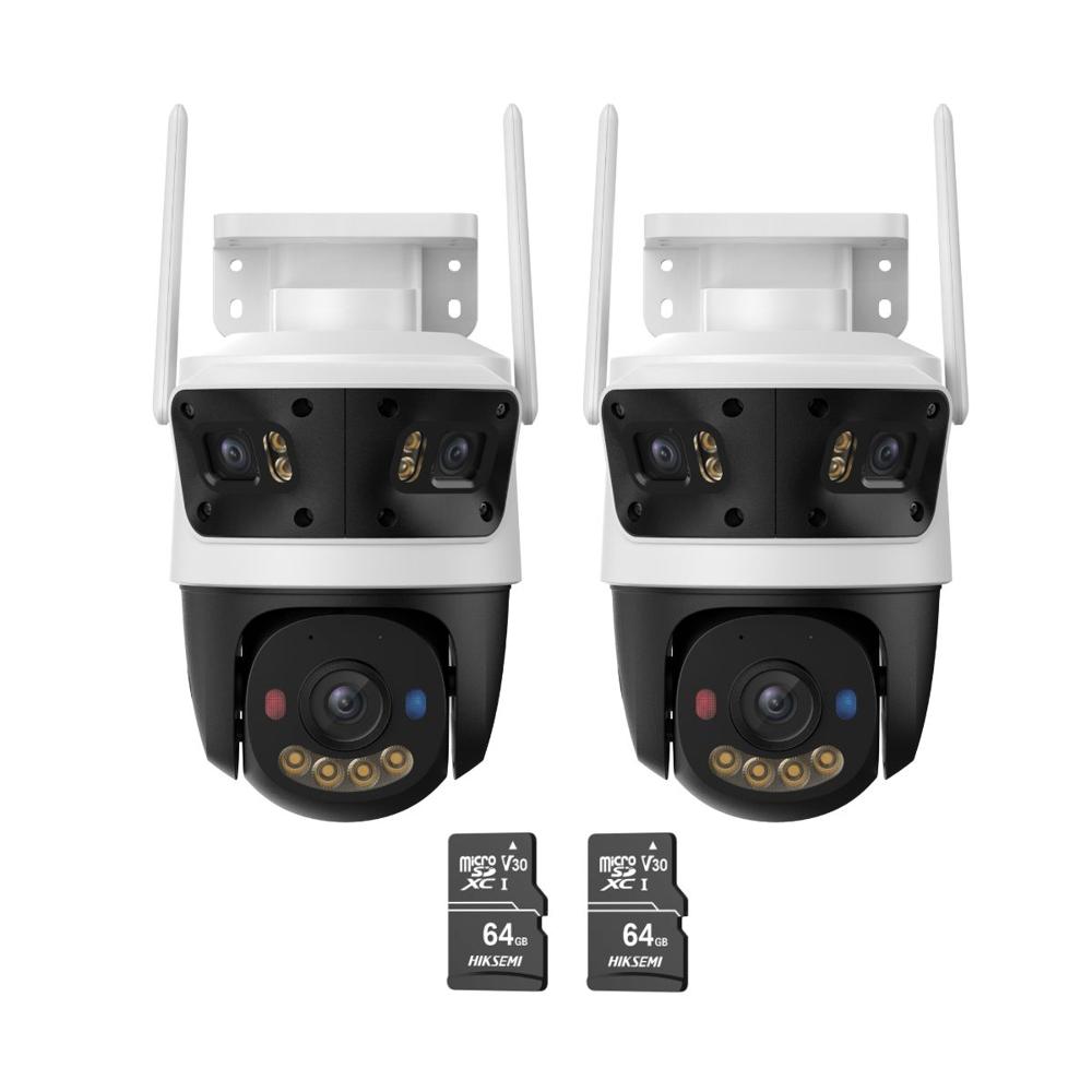 Kit 2 Cámaras Seguridad WiFi Imou Cruiser Triple 11MP + Micro SD 64GB 360° Exterior