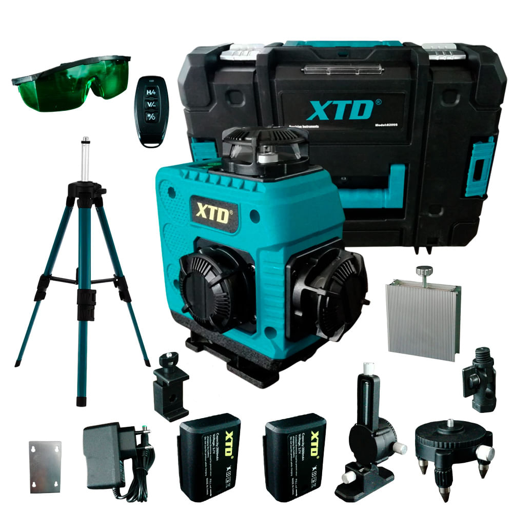 Nivel Laser Autonivel 16 Lineas 30M + 2 Bat + Tripode Mp XTD