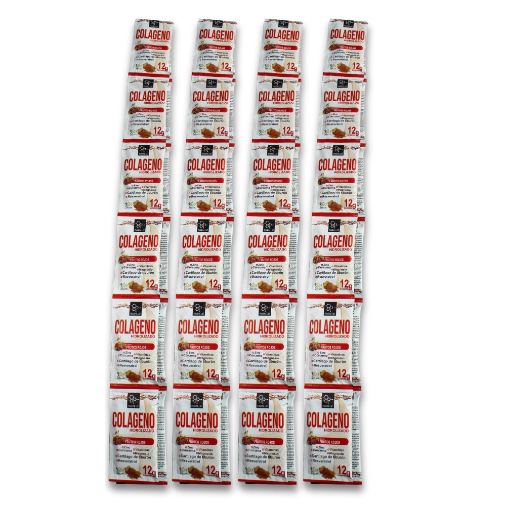 Colageno Hidrolizado 12gr Sabor Frutos Rojos Pack 48 sachet