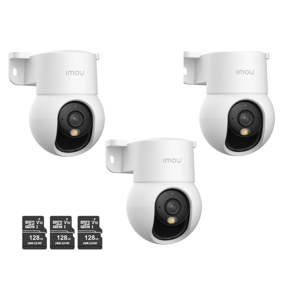 Kit 3 Cámaras Seguridad WiFi Imou Ranger Mini 2K 3MP + Micro SD 128GB Interior Visión 360°