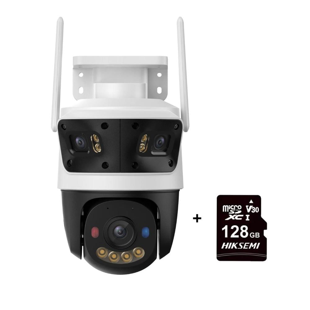 Cámara Seguridad WiFi Imou Cruiser Triple 11MP + Micro SD 128GB 360° Exterior Visión Nocturna Color