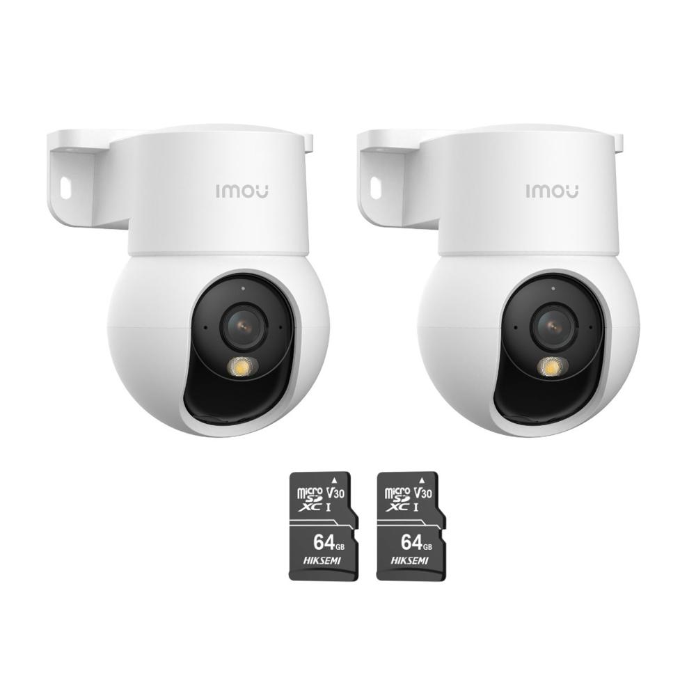 Kit 2 Cámaras Seguridad WiFi Imou Ranger Mini 2K 3MP + Micro SD 64GB Interior Visión 360°