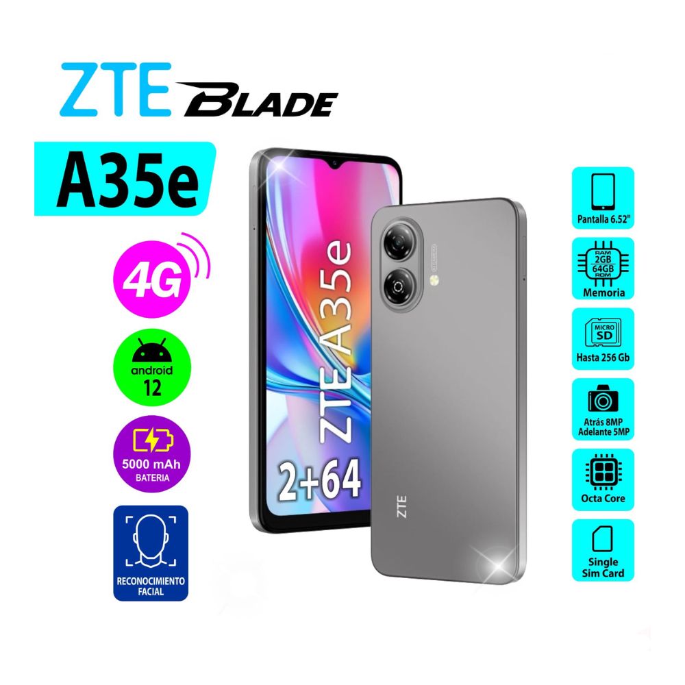 ZTE Blade A35e GB Y 64 GB NEGRO