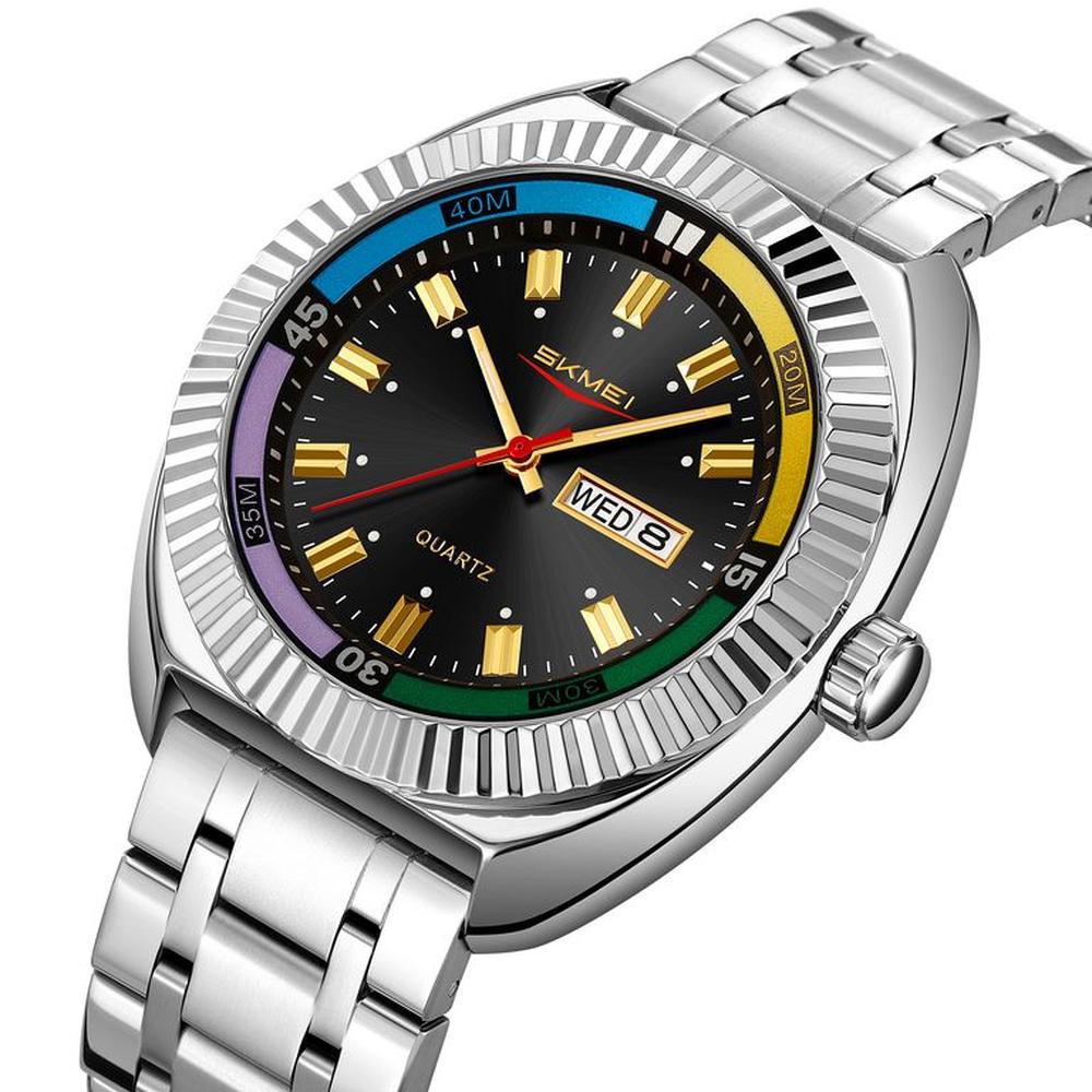 Reloj Skmei 9353 Plateado analógo Correa Acero