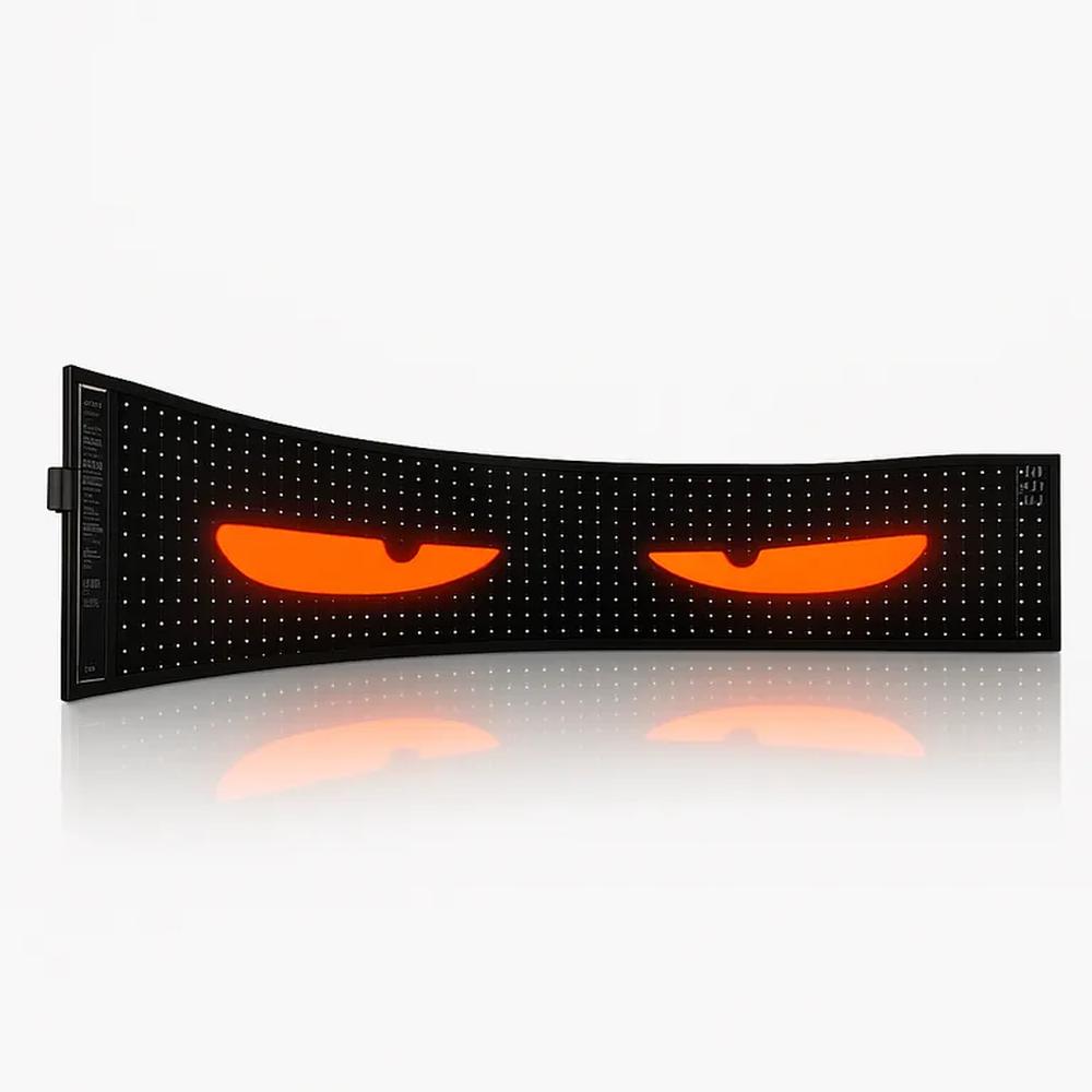 Panel LED Flexible Ojos Animados para Parabrisas 90cm auto